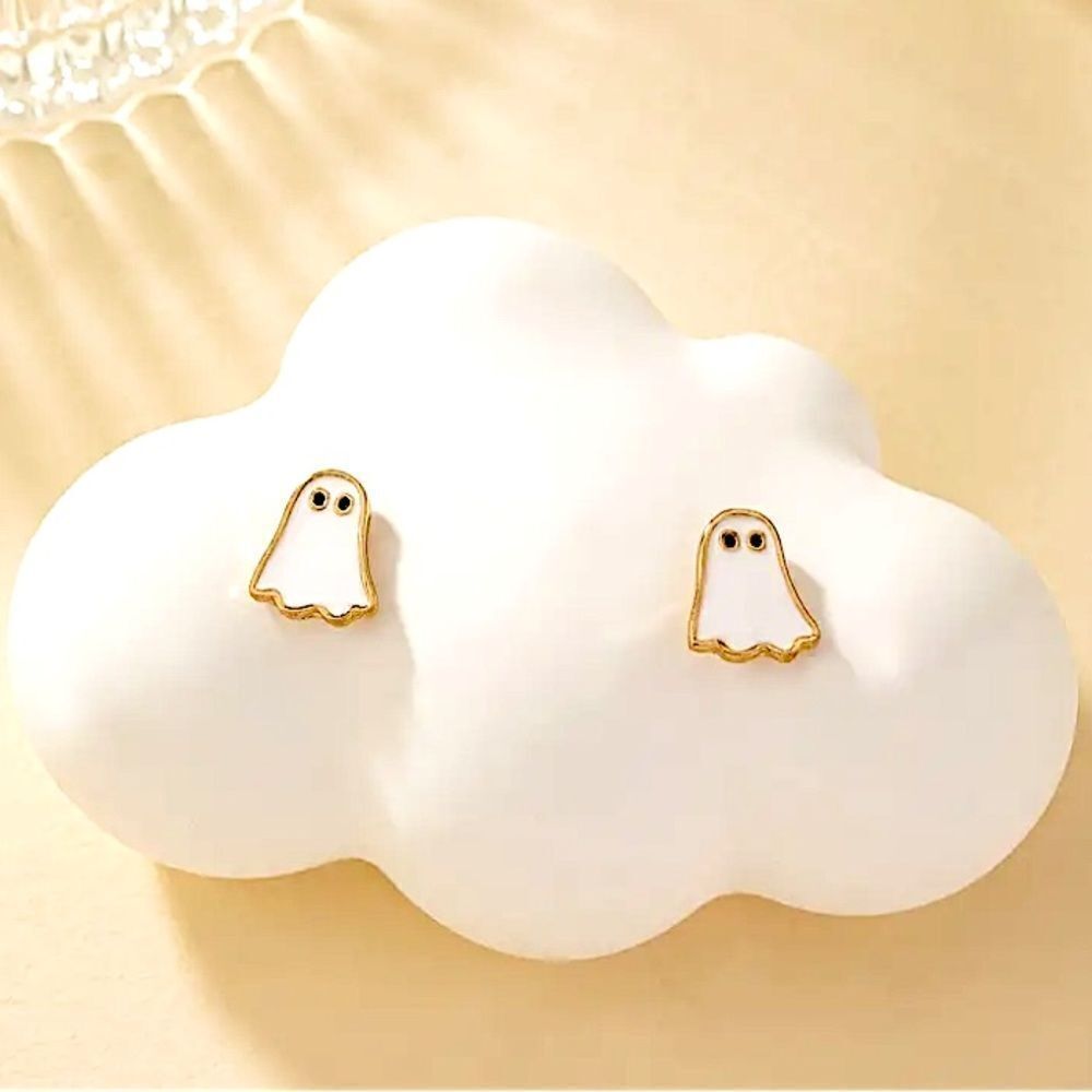 Mini ghost stud earrings